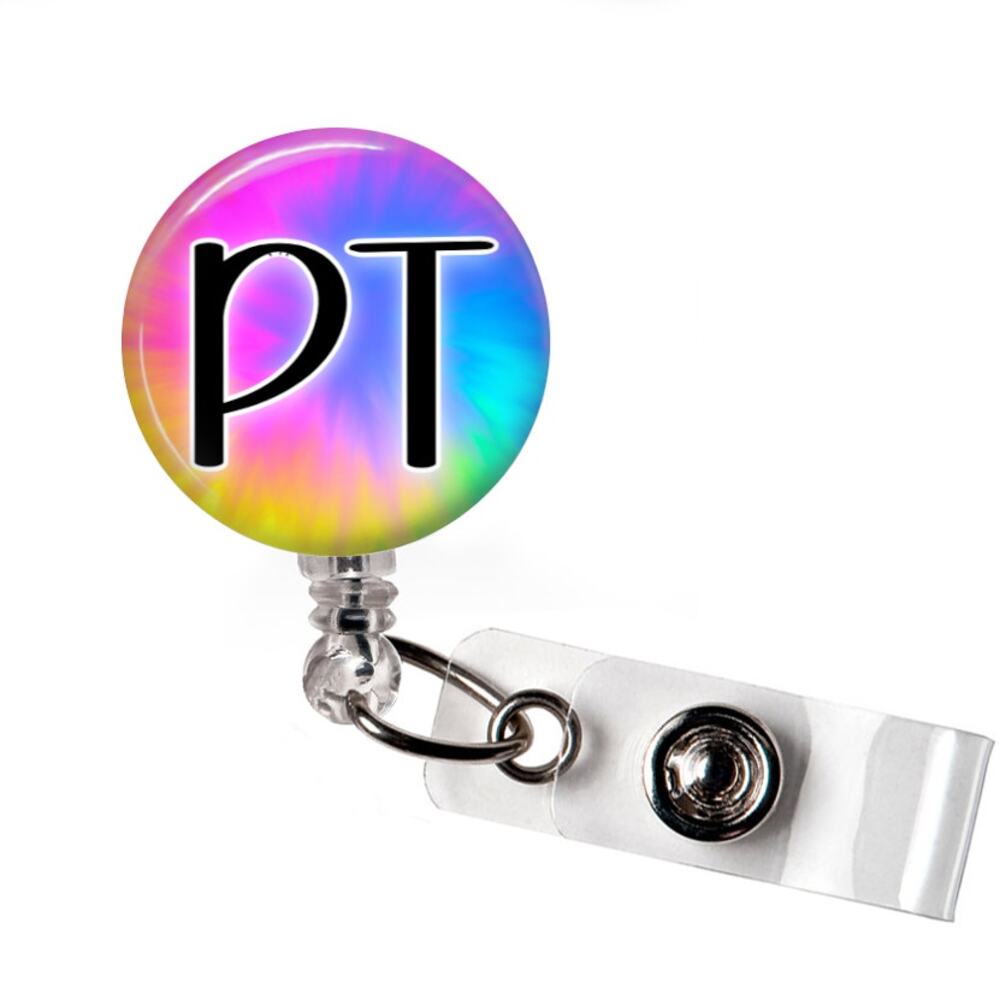 Badge Reel PT Physical Therapy Therapist Retractable ID Name Holder